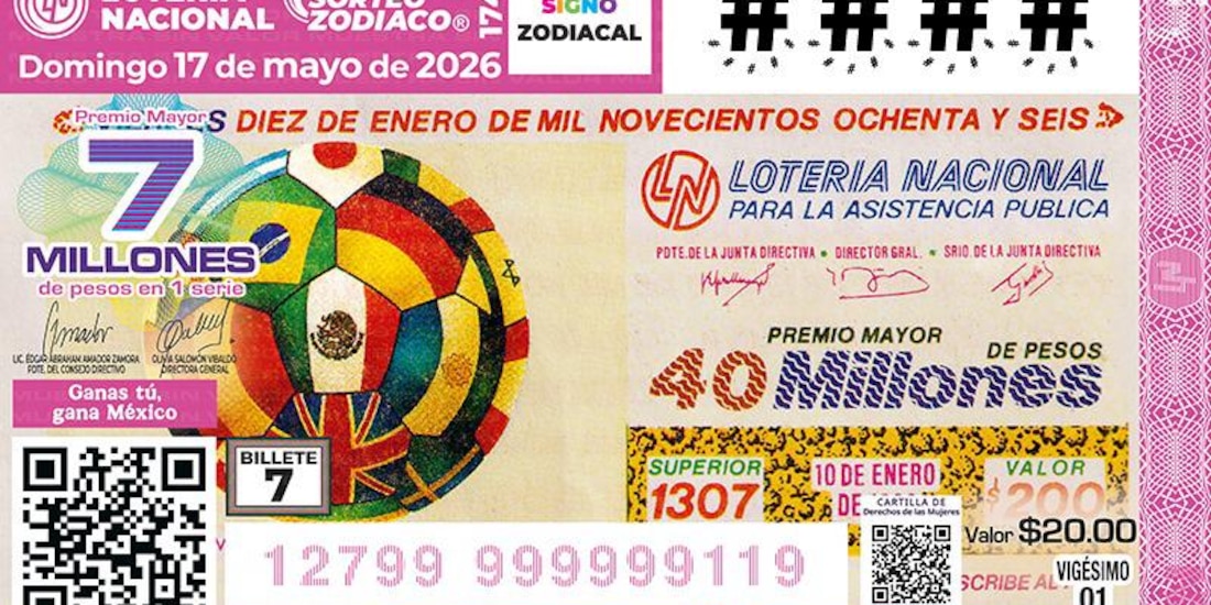 Los nuevos billetes de Lotería Nacional rinden tributo a la historia de las Copas del Mundo.