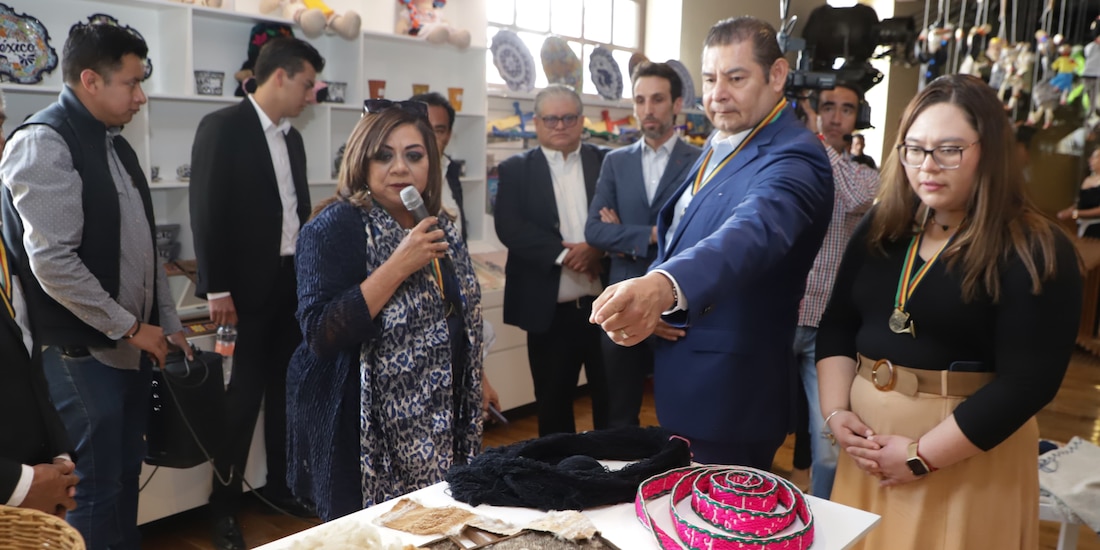 El gobernador de Puebla, Alejandro Armenta, en el Museo Internacional del Barroco.