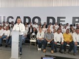 Conferencia de prensa del PRI Hidalgo, donde se anunció la renuncia de los militantes.