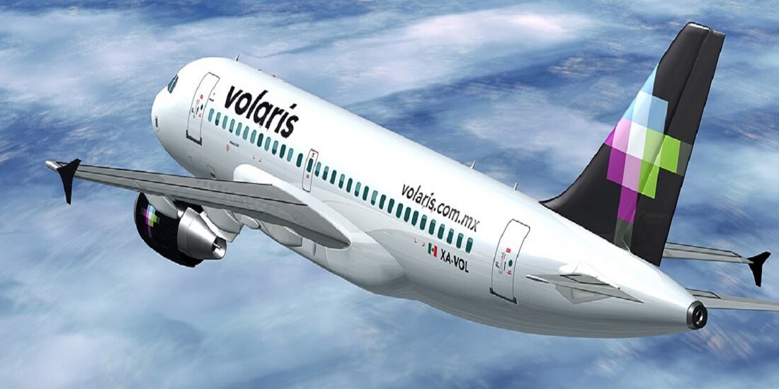Un avión de Volaris, en una fotografía ilustrativa.