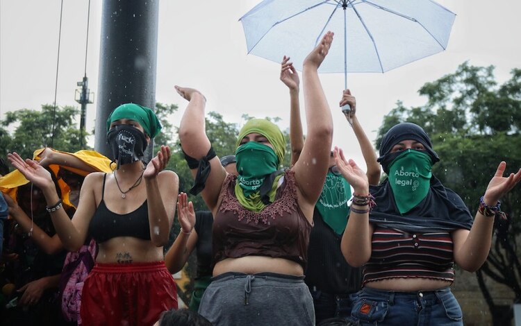 Feministas durante una manifestación, el pasado 26 de septiembre.