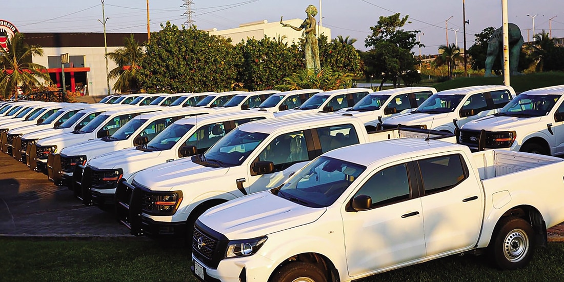 Parque vehicular adquirido por la Fiscalía de Colima en noviembre pasado, con recursos del FASP 2025.
