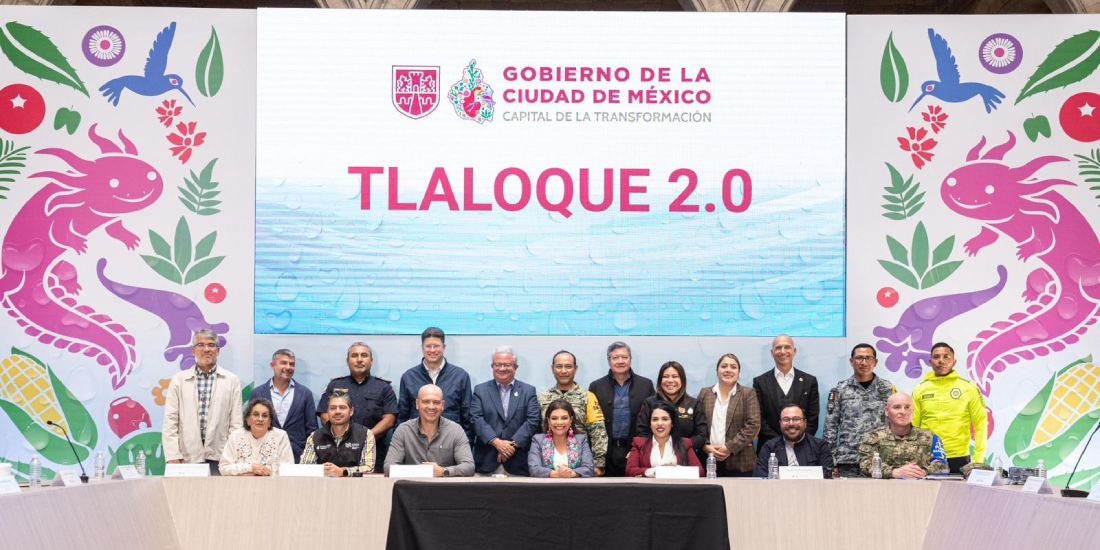 Clara Brugada encabeza presentación del Gabinete del Agua y Tlaloque 2.0 para mitigar inundaciones.