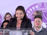 Clara Brugada celebra arpobación de la reforma judicial.