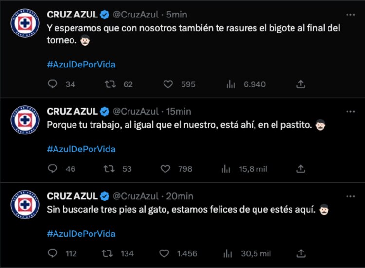 Cruz Azul le da la bienvenida al "Tuca" Ferretti