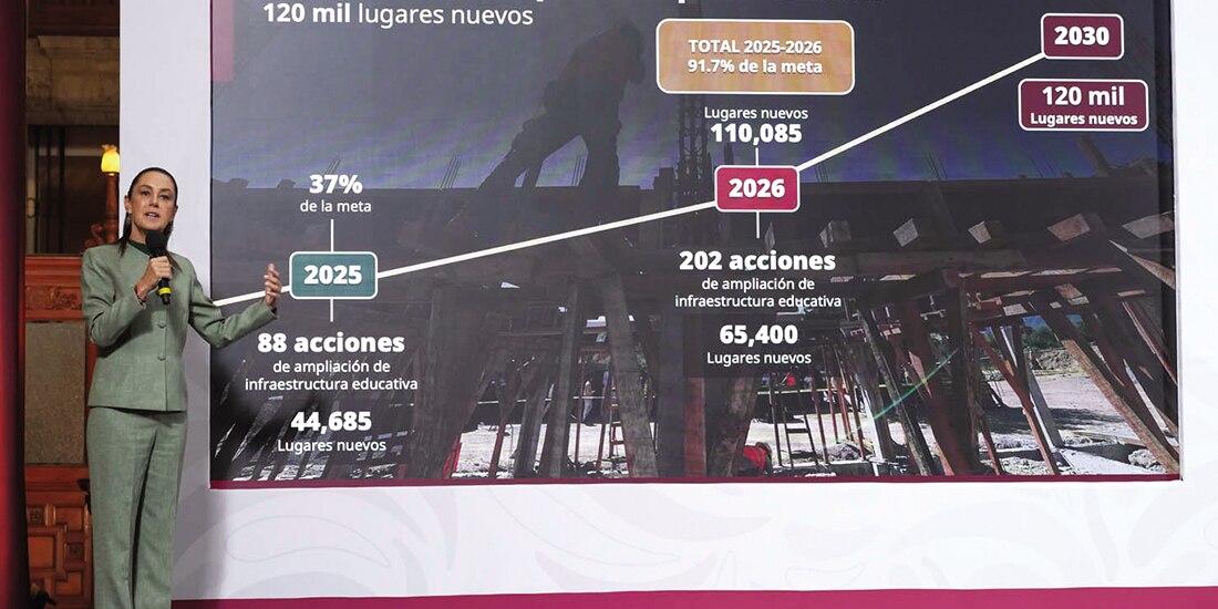 La Presidenta Claudia Sheinbaum, ayer, en conferencia de prensa.