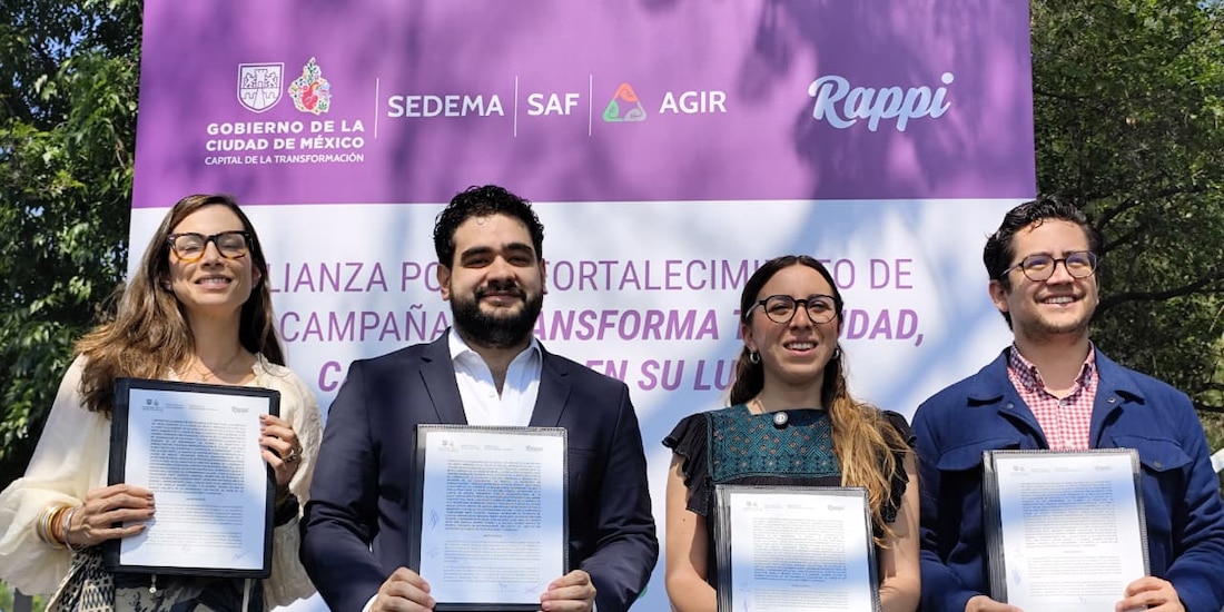 La SEDEMA y Rappi impulsarán el uso de bolsas reciclables en entregas de Rappi Turbo en la Ciudad de México.