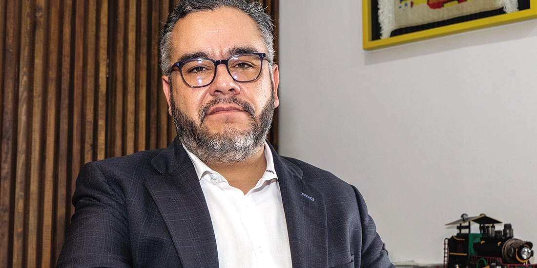 Fernando Mercado durante la entrevista con La Razón, ayer, en la alcaldía Magdalena Contreras.