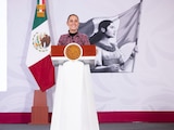 La Presidenta de México este lunes en Palacio Nacional.
