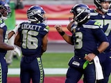 Jugadores de los Seahawks celebran un touchdown contra los 49ers en la Semana 17 de la NFL.