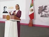 Claudia Sheinbaum, Presidenta de México, esta mañana en Palacio Nacional.