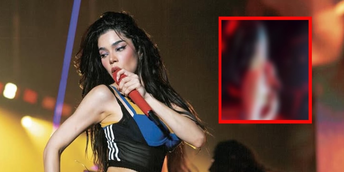 Se le rompe el corset a Kenia Os en pleno concierto