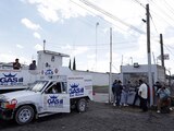 Vendedores de gas en Puebla se sumaron al paro nacional convocado ayer.