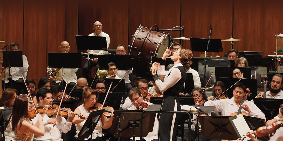 Alondra de la Parra, ayer, en el Palacio de Bellas Artes.