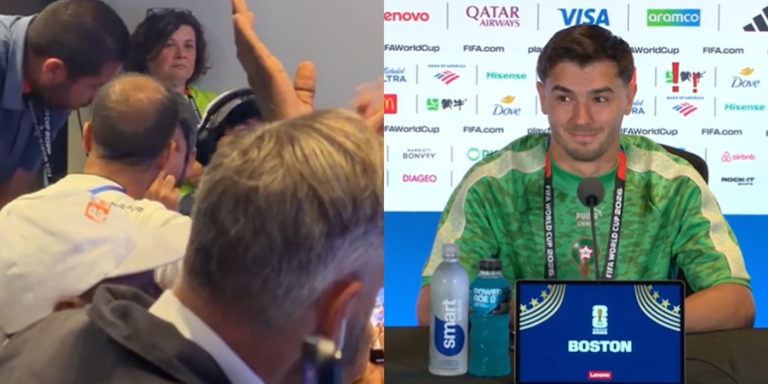 Dos periodistas se pelearon en plena conferencia.