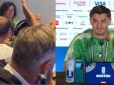 Dos periodistas se pelearon en plena conferencia.