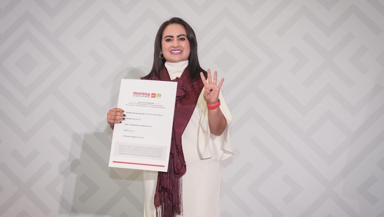 Gladyz Butanda se registra para liderar 4T de Morena en Michoacán.