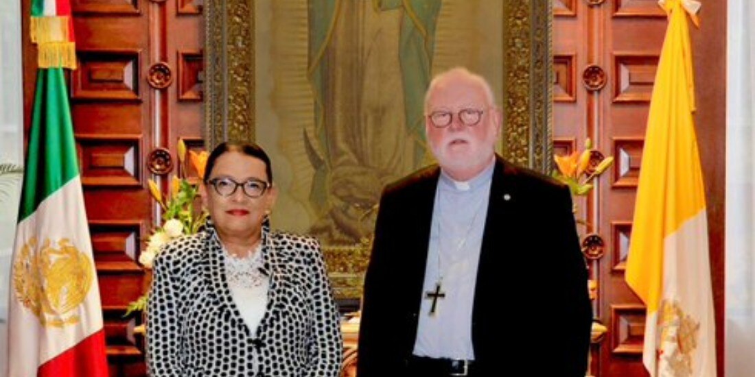 Rosa Icela Rodríguez se reúne con Paul Richard Gallagher, canciller del Vaticano