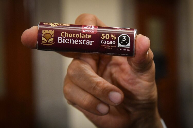 Así es la barrita de Chocolate del Bienestar.