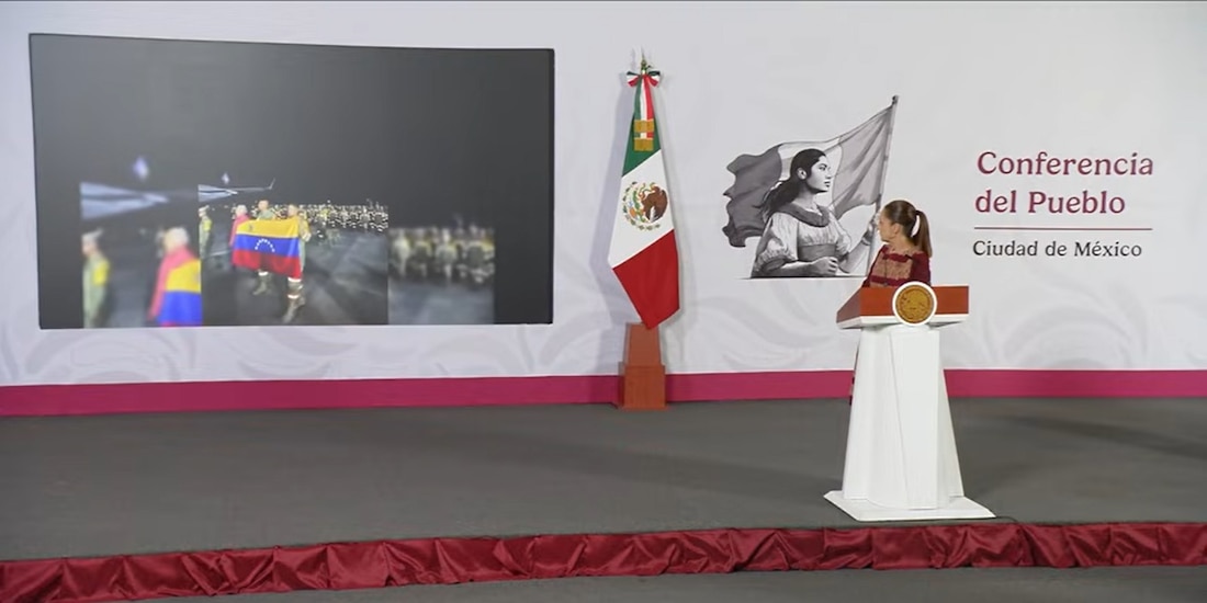 Claudia Sheinbaum en su conferencia de este viernes.