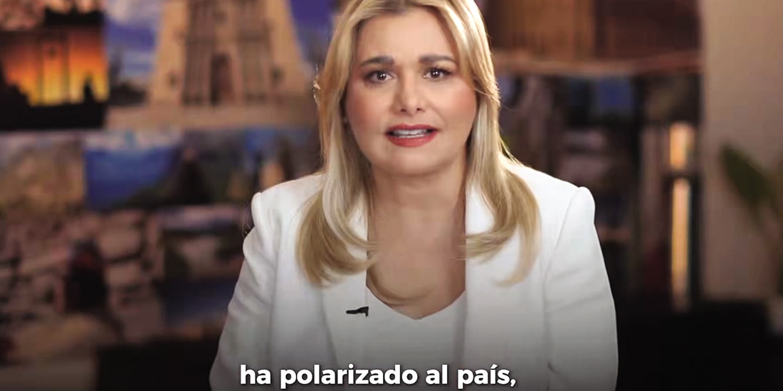 La mandataria de Chihuahua, en un videomensaje difundido ayer.