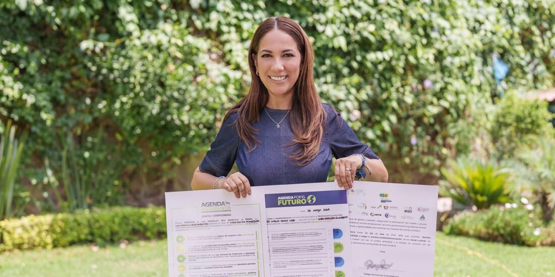 Libia Dennise García Muñoz Ledo busca ganar la contienda por Guanajuato el siguiente domingo.