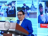 Rosa Icela Rodríguez, secretaria de Seguridad y Protección Ciudadana, durante el informe de seguridad de este martes.