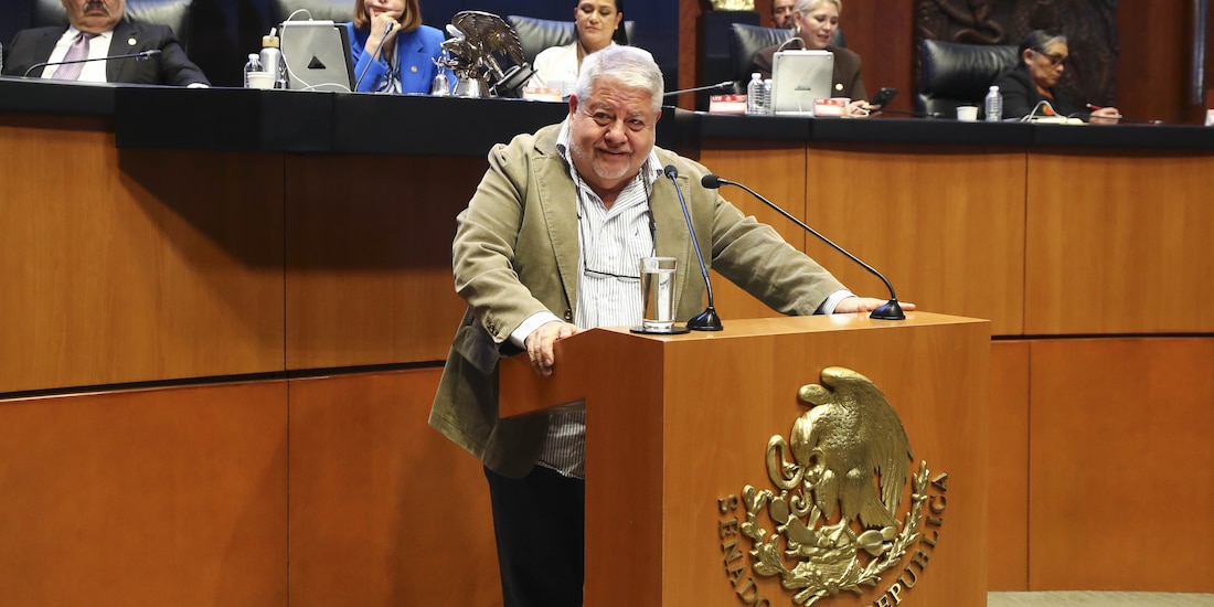 El senador Manuel Huerta Ladrón de Guevara, de Morena, en una fotografía ilustrativa.
