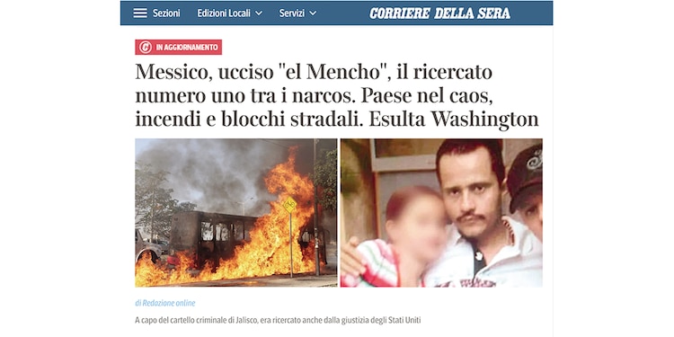 El italiano Corriere della Sera enfatizó la reacción violenta.