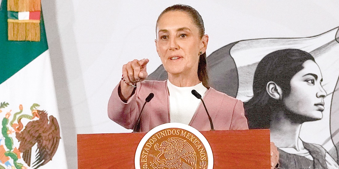 La mandataria federal, ayer, en conferencia de prensa.