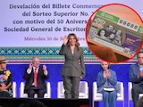 Olivia Salomón devela billete de la Lotería Nacional por los 50 años de la SOGEM.