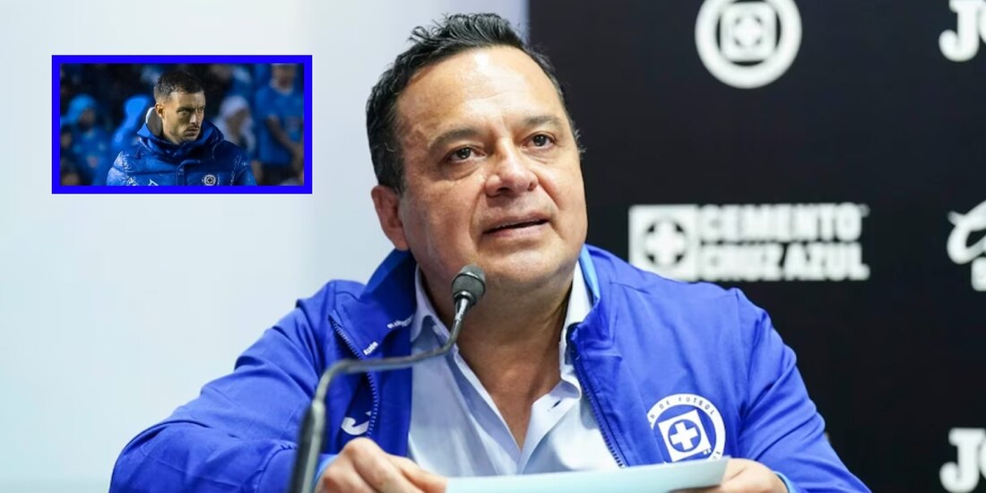 Víctor Velázquez, presidente del Cruz Azul, se fue con todo contra el entrenador argentino Martín Anselmi.