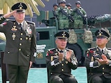 EL GENERAL Trevilla, ayer, en el 205 aniversario de la Secretaría de Guerra