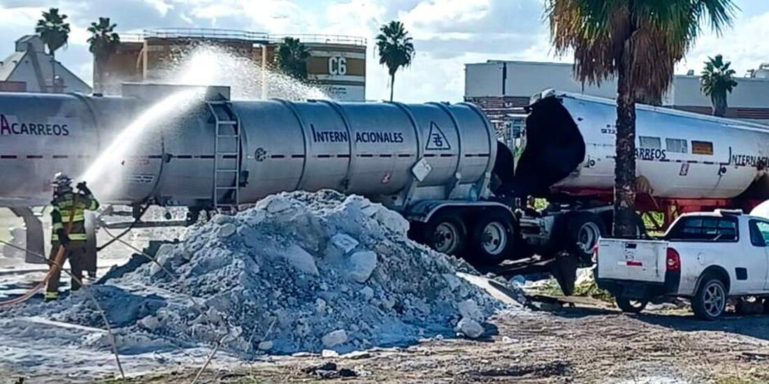 Explosión de pipa deja un lesionado en Matamoros.