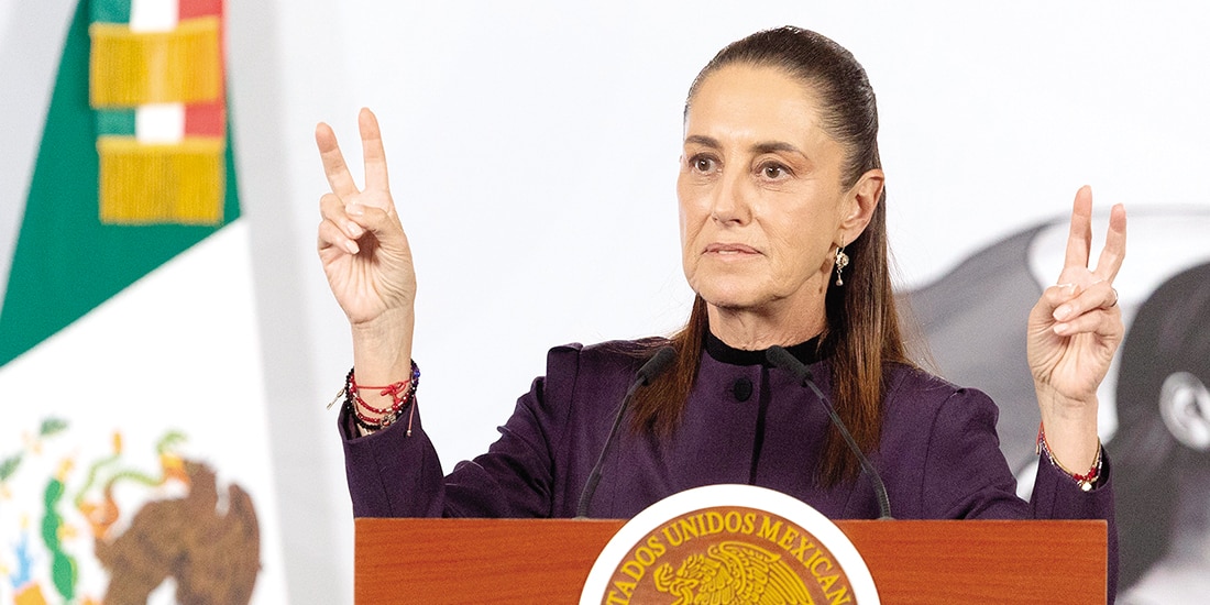 Conferencia de prensa de la Presidenta Claudia Sheinbaum, ayer.