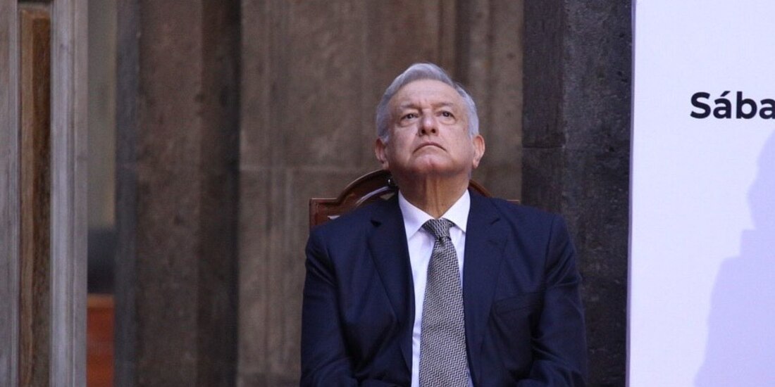 El presidente durante el 148 aniversario luctuoso de Benito Juárez, en Palacio Nacional.