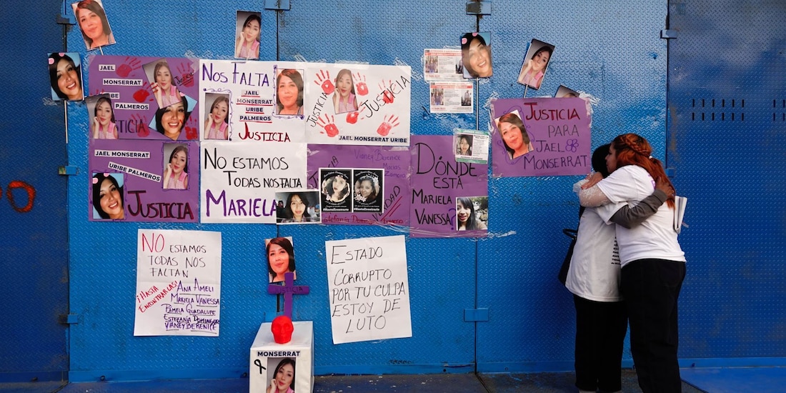 Fotografía de archivo de una protesta feminista en la zona Centro de la Ciudad de México.