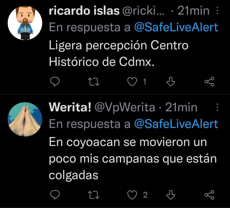 Usuarios de redes sociales afirman que el temblor se sintió en la CDMX.