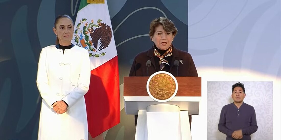 La Presidenta Claudia Sheinbaum y la Gobernadora Delfina Gómez.