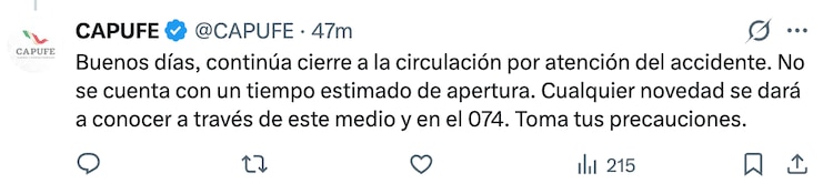 Cierre de autopista México-Cuernavaca