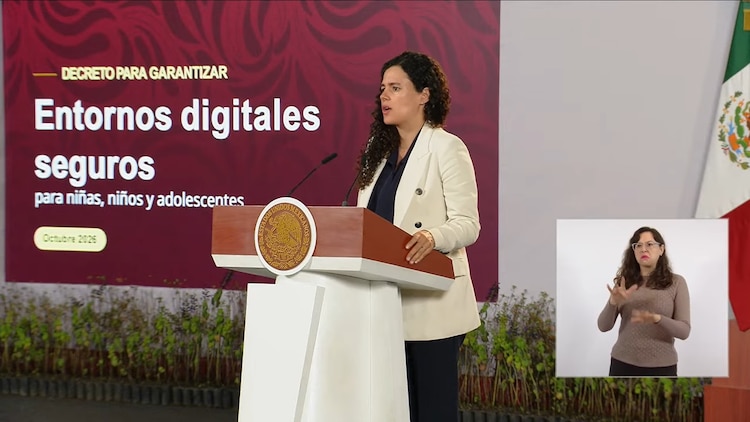 Luisa María Alcalde en la Mañanera de CSP.