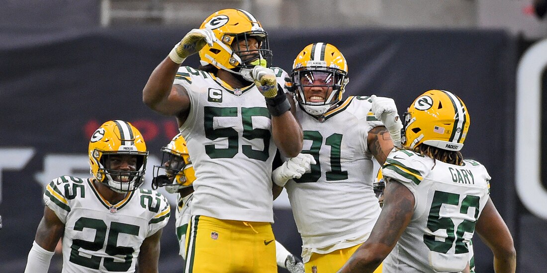 Jugadores de los Packers festejan su victoria sobre Texans en la Semana 6 de la NFL.
