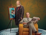 LOS ACTORES James Spader (izq.) y Paul Bettany, en un póster de la serie.