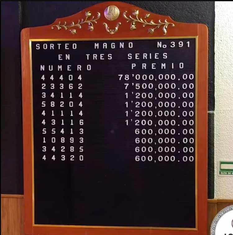 Resultados del Sorteo Magno 391 del domingo 10 de mayo de 2026.