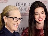 Meryl Streep y Anne Hathaway durante su visita a México