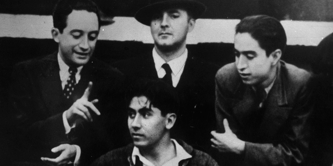 Villaurrutia, Pellicer, Huerta y Solana hacia 1940.