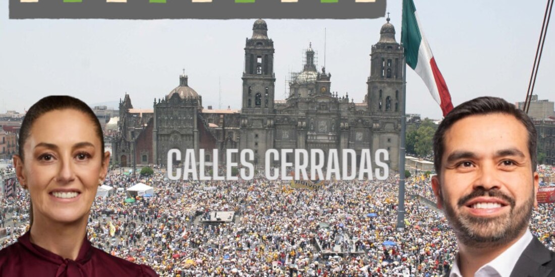 Tanto Claudia Sheinbaum como Jorge Álvarez Máynez cierran campañas en la CDMX.