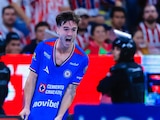 Agustín Palavecino celebra su gol contra Chivas en la semifinal de vuelta del Clausura 2026.