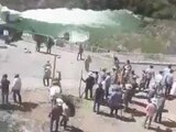 Campesinos durante la toma de la presa La Boquilla, el pasado 8 de septiembre.
