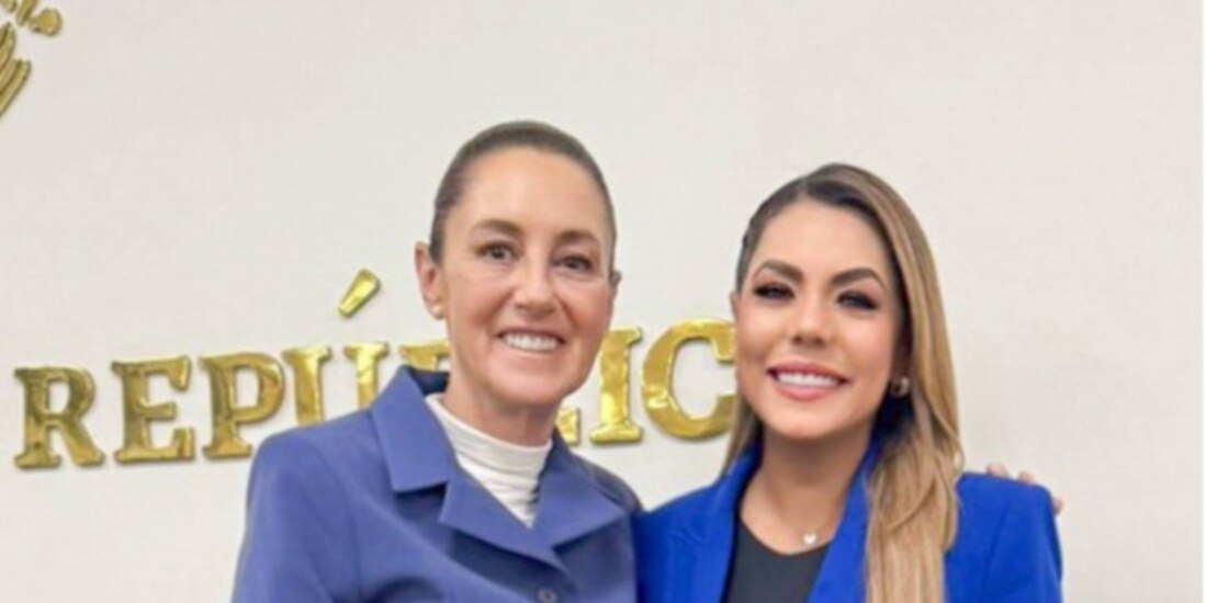 La Presidenta Claudia Sheinbaum junto a la Gobernadora de Guerrero, Evelyn Salgado.